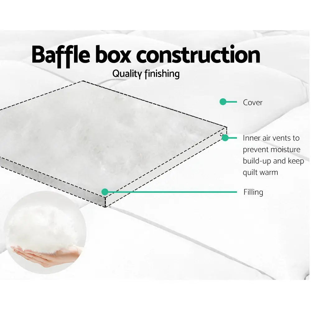 Giselle Bedding 800GSM Microfibre Bamboo Quilt Super King - Home & Garden > Bedding