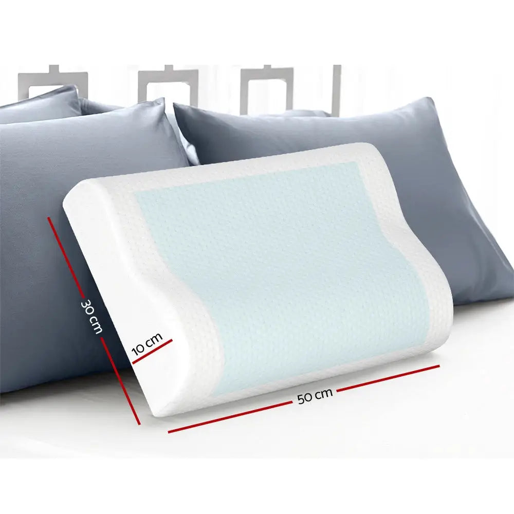 Giselle Bedding Contour Pillow Cool Gel Twin Pack - Home & Garden > Bedding
