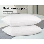 Giselle Bedding Duck Feather Down Pillow Luxury Twin Pack - Home & Garden > Bedding
