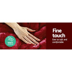 Giselle Bedding Faux Mink Quilt Burgundy Queen - Home & Garden > Bedding