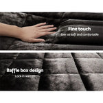 Giselle Bedding Faux Mink Quilt Charcoal Single King - Home & Garden > Bedding