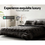 Giselle Bedding Faux Mink Quilt Charcoal Single King - Home & Garden > Bedding