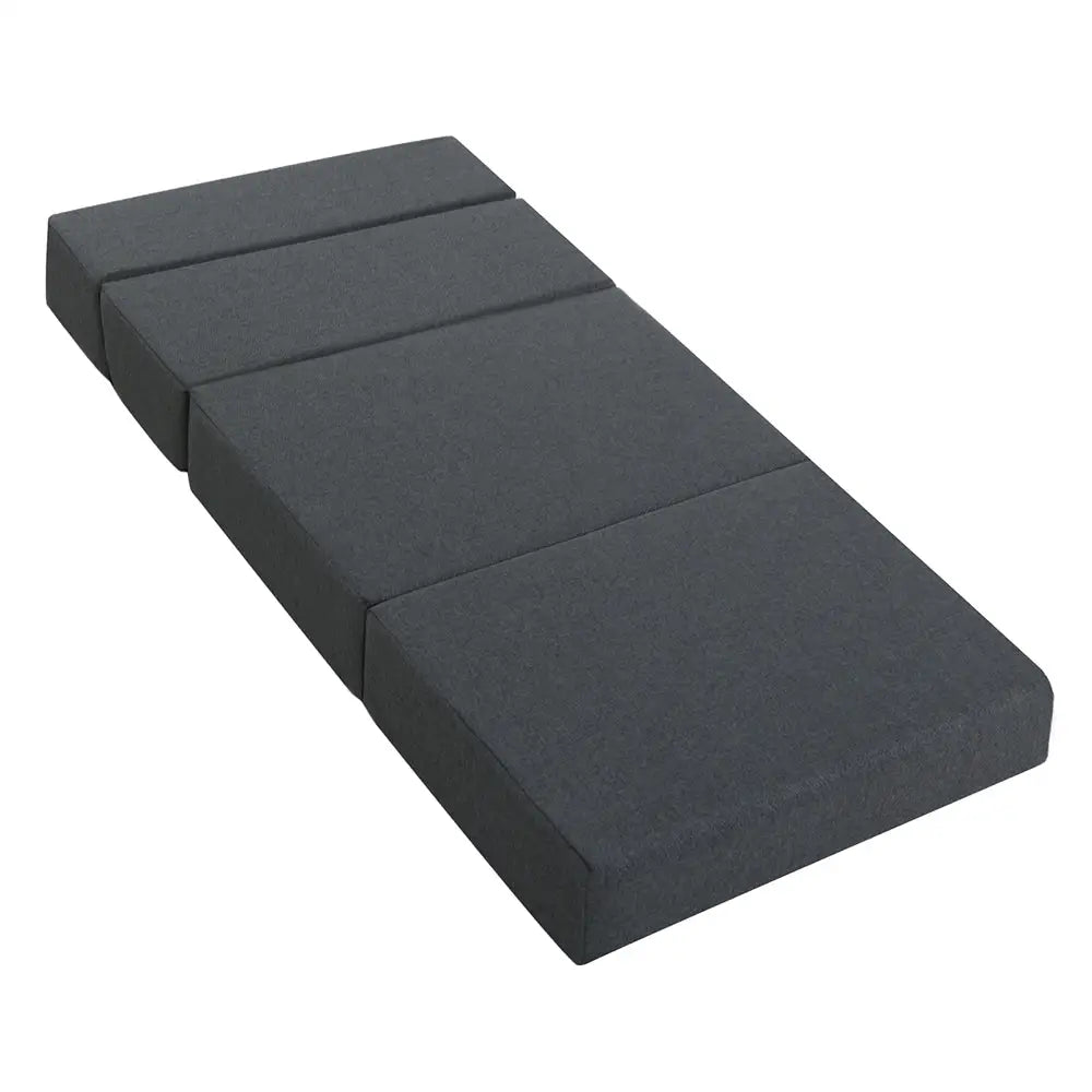 Giselle Bedding Foldable Mattress Folding Foam Bed Floor Mat Grey - Furniture > Mattresses