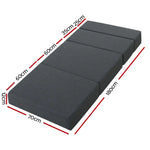 Giselle Bedding Foldable Mattress Folding Foam Bed Floor Mat Grey - Furniture > Mattresses