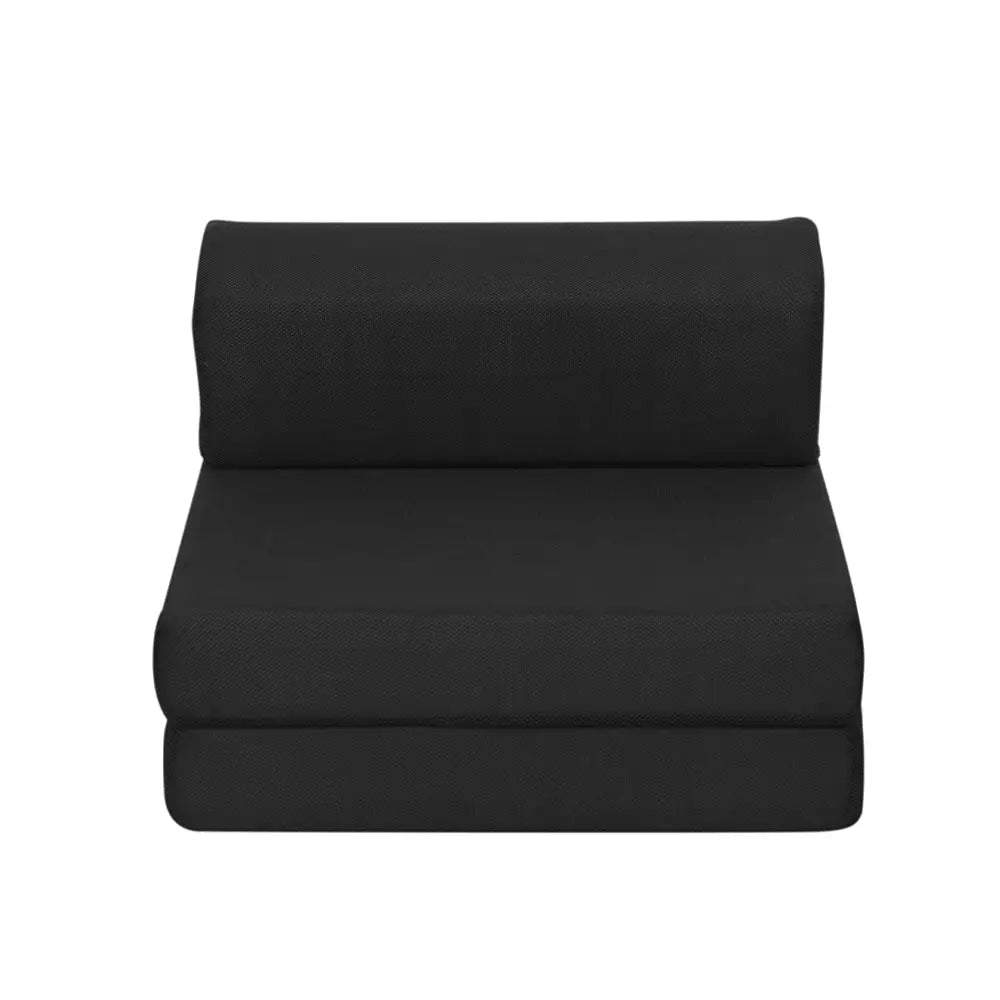 Giselle Bedding Foldable Mattress Folding Foam Bed Mat Black - Furniture > Mattresses