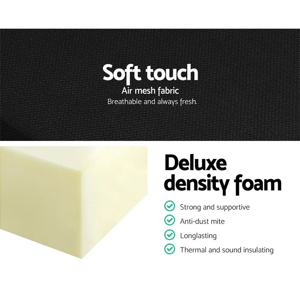 Giselle Bedding Foldable Mattress Folding Foam Bed Mat Black - Furniture > Mattresses