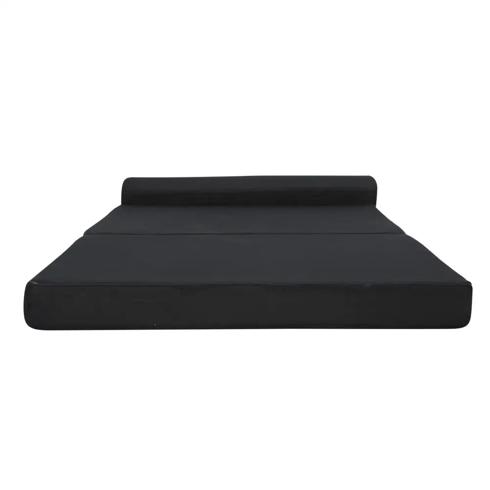 Giselle Bedding Foldable Mattress Folding Foam Bed Mat Double Black - Furniture > Mattresses