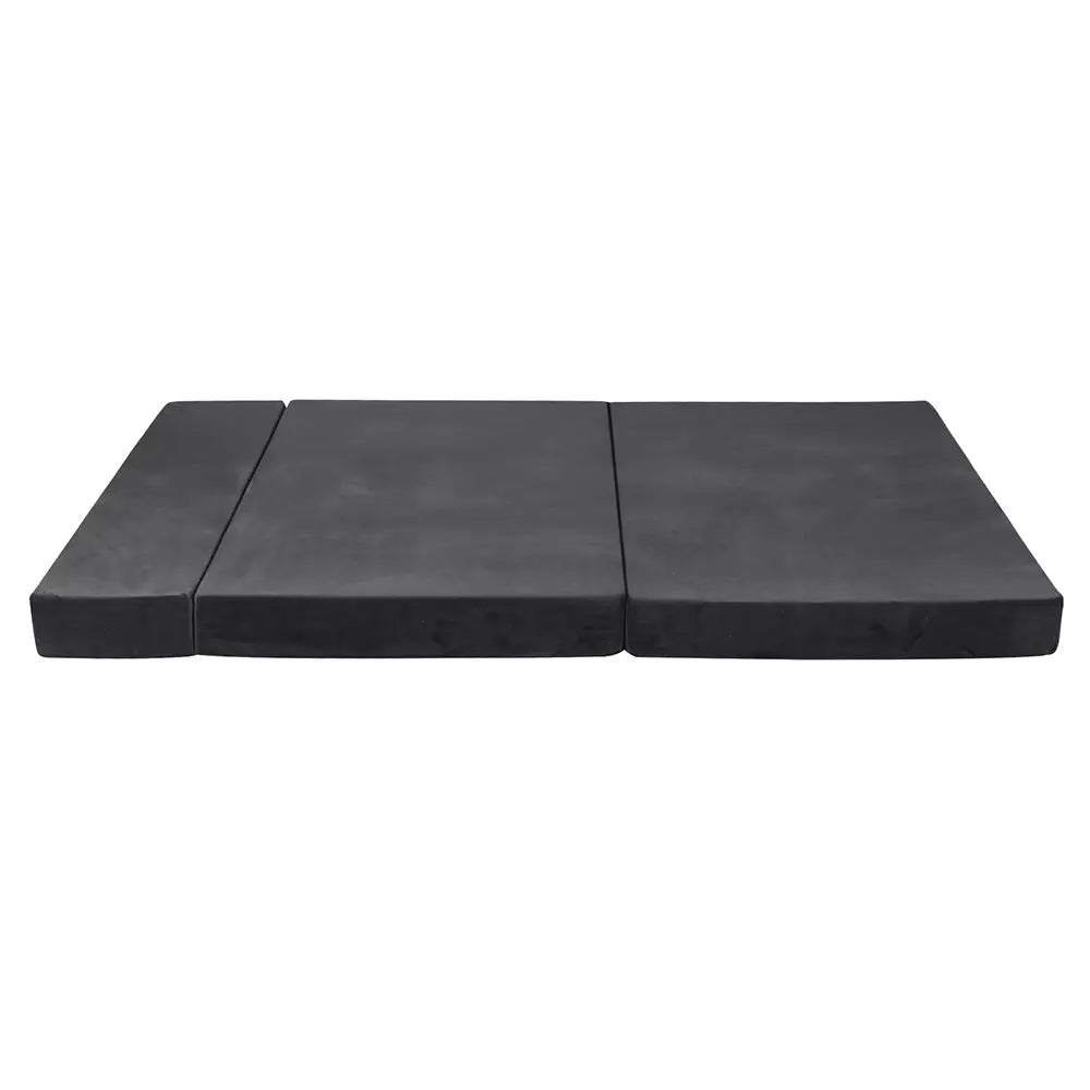 Giselle Bedding Foldable Mattress Folding Foam Bed Mat Double Grey - Furniture > Mattresses