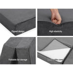 Giselle Bedding Foldable Mattress Folding Foam Bed Mat Double Grey - Furniture > Mattresses