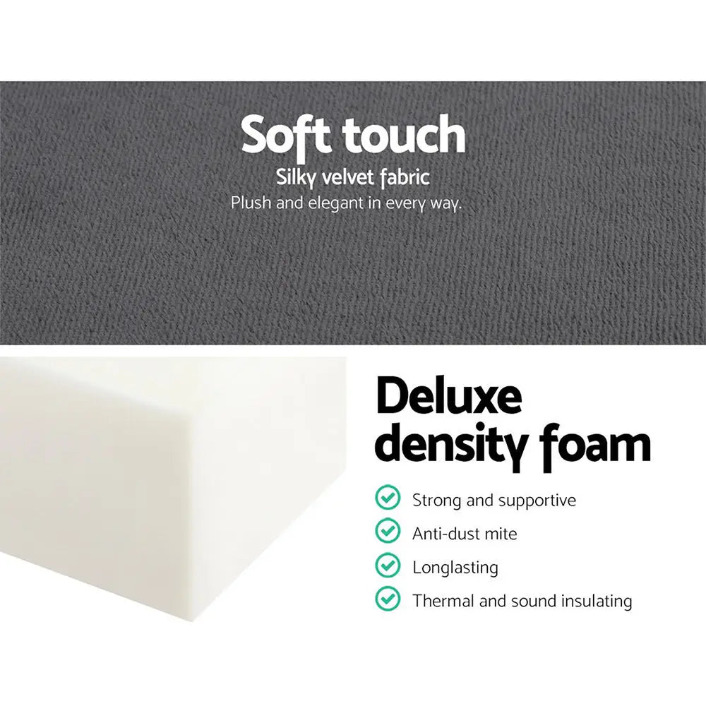 Giselle Bedding Foldable Mattress Folding Foam Bed Mat Double Grey - Furniture > Mattresses