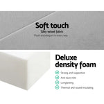 Giselle Bedding Foldable Mattress Folding Foam Bed Mat Light Grey - Furniture > Mattresses