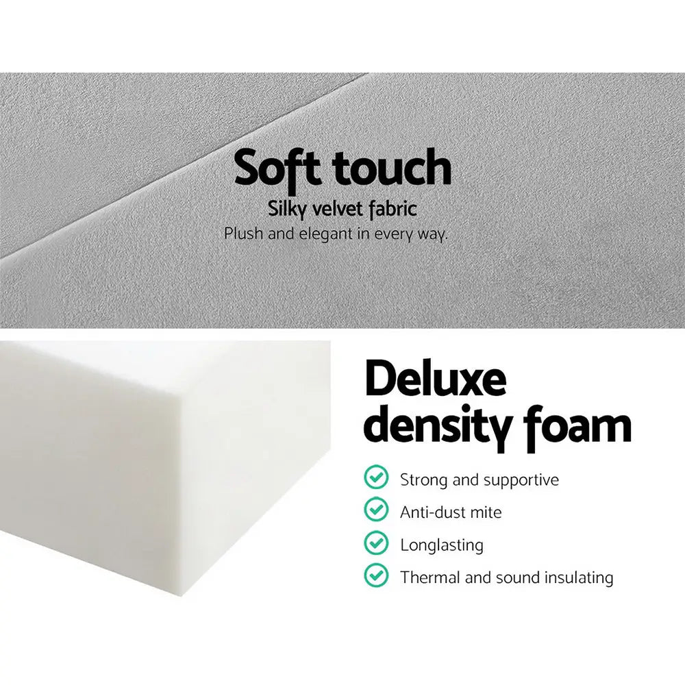 Giselle Bedding Foldable Mattress Folding Foam Bed Mat Light Grey - Furniture > Mattresses