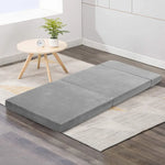 Giselle Bedding Foldable Mattress Folding Foam Bed Mat Light Grey - Furniture > Mattresses