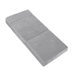 Giselle Bedding Foldable Mattress Folding Foam Bed Mat Light Grey - Furniture > Mattresses