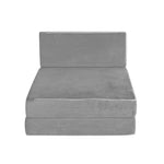Giselle Bedding Foldable Mattress Folding Foam Bed Mat Light Grey - Furniture > Mattresses