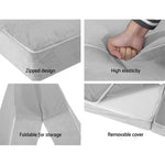 Giselle Bedding Foldable Mattress Folding Foam Bed Mat Light Grey - Furniture > Mattresses