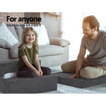 Giselle Bedding Foldable Mattress Folding Foam Bed Mat Single Grey - Furniture > Mattresses