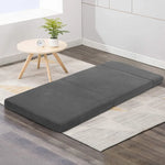 Giselle Bedding Foldable Mattress Folding Foam Bed Mat Single Grey - Furniture > Mattresses