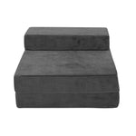 Giselle Bedding Foldable Mattress Folding Foam Bed Mat Single Grey - Furniture > Mattresses