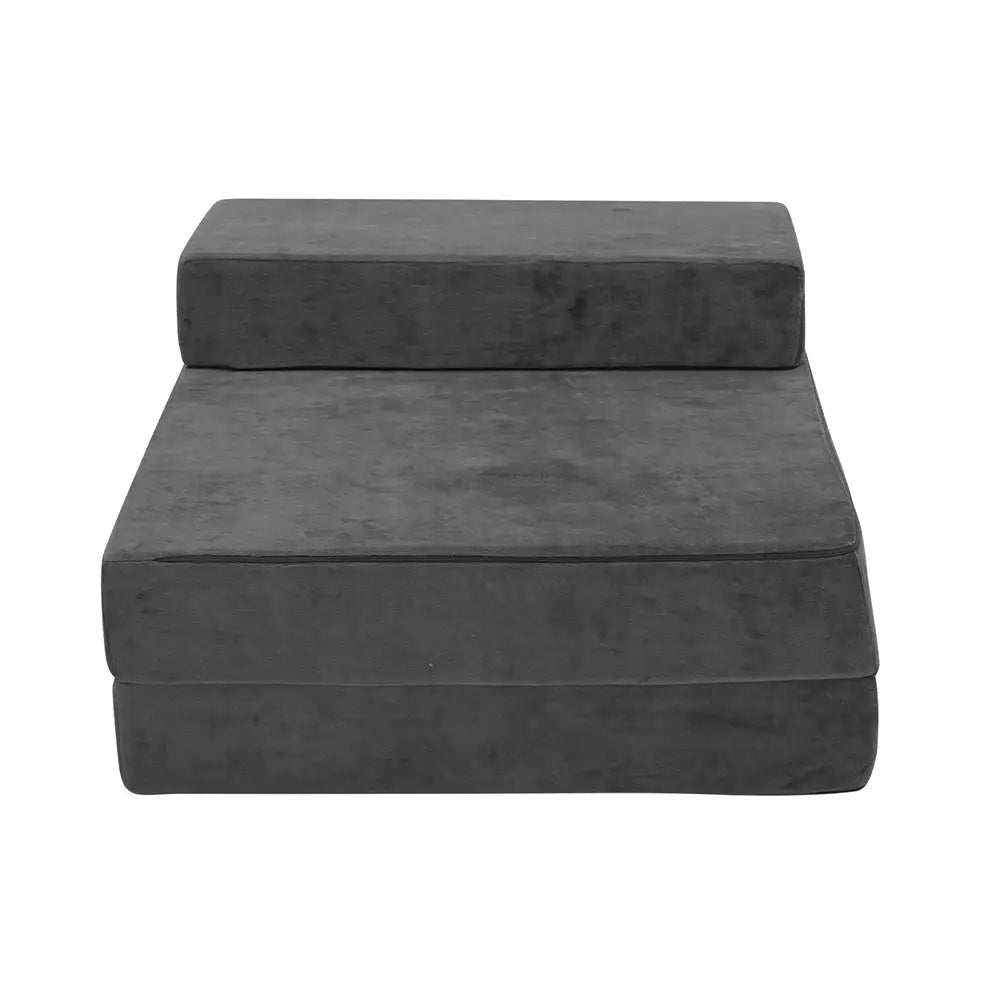 Giselle Bedding Foldable Mattress Folding Foam Bed Mat Single Grey - Furniture > Mattresses