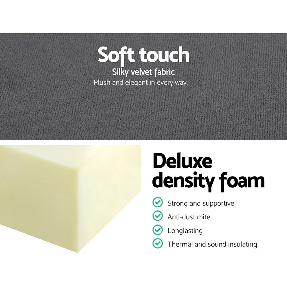 Giselle Bedding Foldable Mattress Folding Foam Bed Mat Single Grey - Furniture > Mattresses