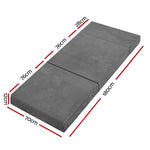 Giselle Bedding Foldable Mattress Folding Foam Bed Mat Single Grey - Furniture > Mattresses