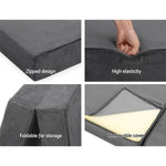 Giselle Bedding Foldable Mattress Folding Foam Bed Mat Single Grey - Furniture > Mattresses