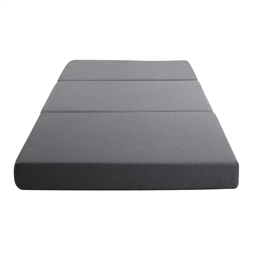 Giselle Bedding Foldable Mattress Folding Foam Bed Single Grey - Furniture > Mattresses