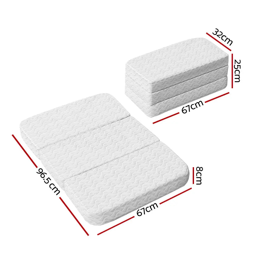 Giselle Bedding Foldable Mattress Folding Foam Cot Bed Cool Gel - Home & Garden > Bedding