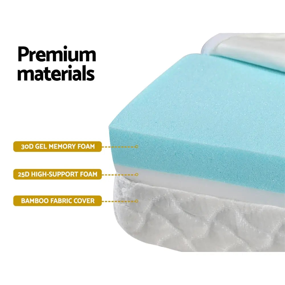 Giselle Bedding Foldable Mattress Folding Foam Cot Bed Cool Gel - Home & Garden > Bedding