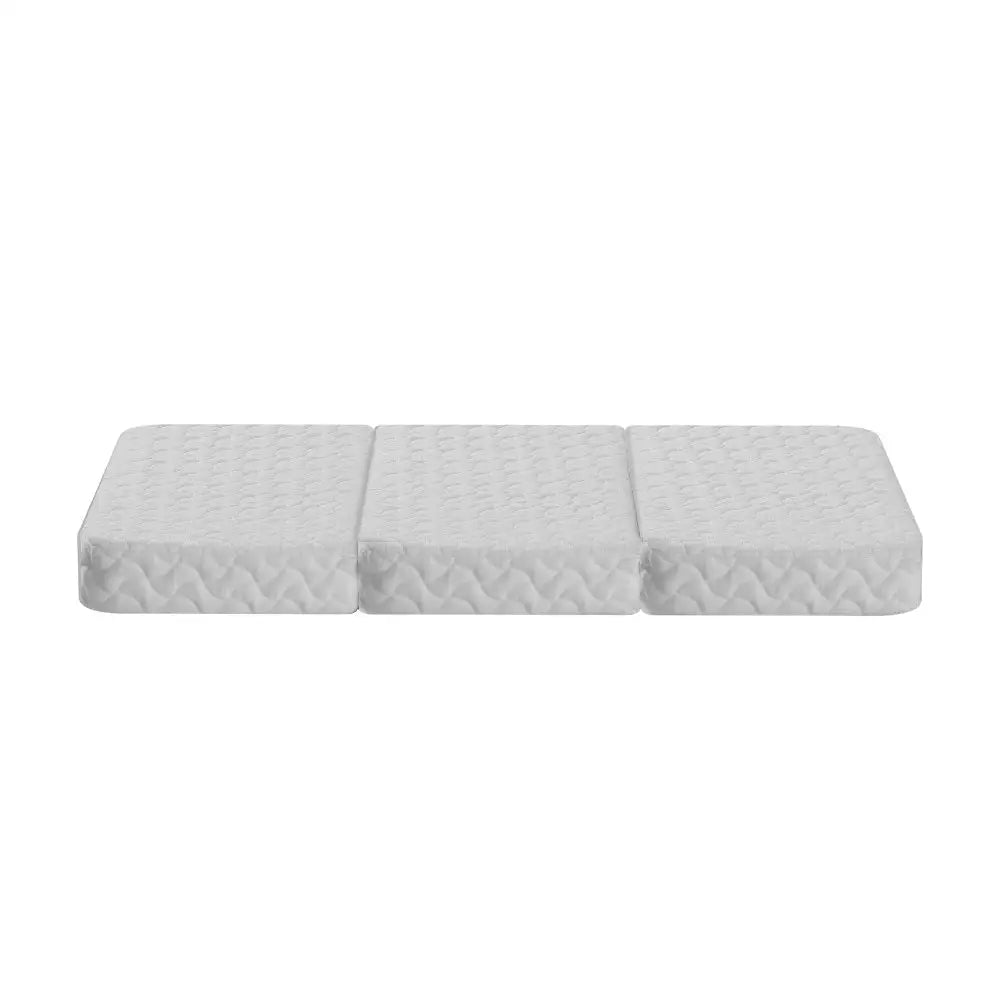 Giselle Bedding Foldable Mattress Folding Foam Cot Bed White - Furniture > Mattresses