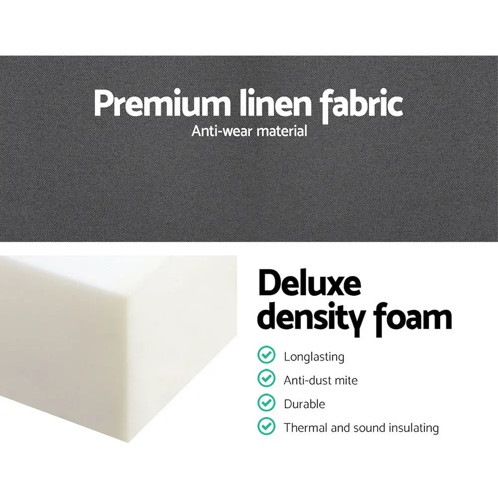 Giselle Bedding Foldable Mattress Folding Foam Double Grey - Furniture > Mattresses