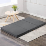 Giselle Bedding Foldable Mattress Folding Foam Double Grey - Furniture > Mattresses