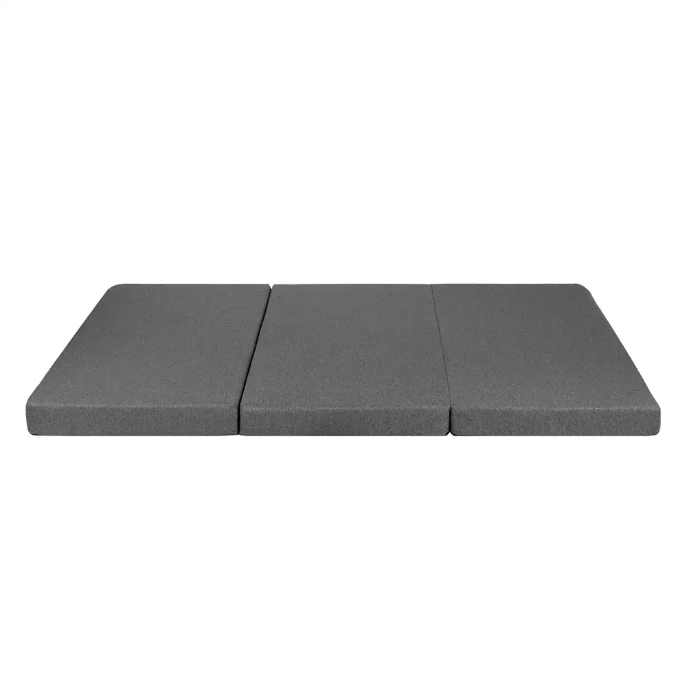 Giselle Bedding Foldable Mattress Folding Foam Double Grey - Furniture > Mattresses
