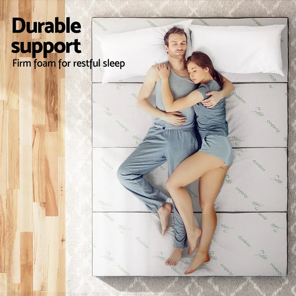 Giselle Bedding Foldable Mattress Folding Foam Queen Bamboo - Furniture > Mattresses