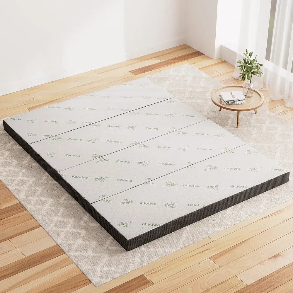Giselle Bedding Foldable Mattress Folding Foam Queen Bamboo - Furniture > Mattresses