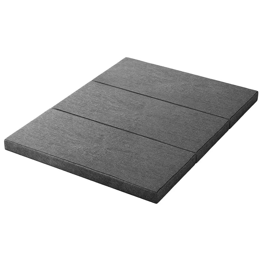 Giselle Bedding Foldable Mattress Folding Foam Queen Grey - Furniture > Mattresses