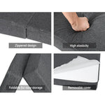 Giselle Bedding Foldable Mattress Folding Foam Queen Grey - Furniture > Mattresses