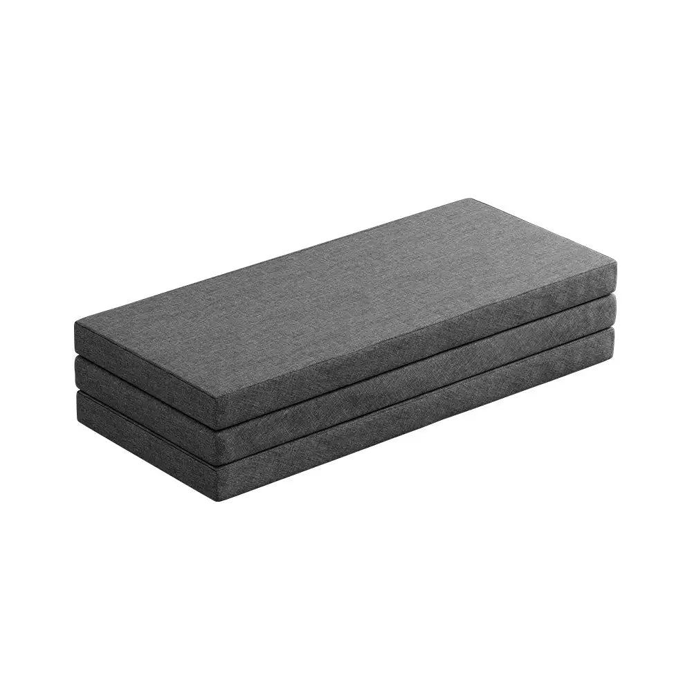 Giselle Bedding Foldable Mattress Folding Foam Queen Grey - Furniture > Mattresses