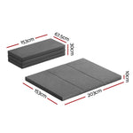 Giselle Bedding Foldable Mattress Folding Foam Queen Grey - Furniture > Mattresses