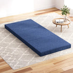 Giselle Bedding Foldable Mattress Folding Foam Single Blue - Furniture > Mattresses