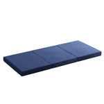 Giselle Bedding Foldable Mattress Folding Foam Single Blue - Furniture > Mattresses