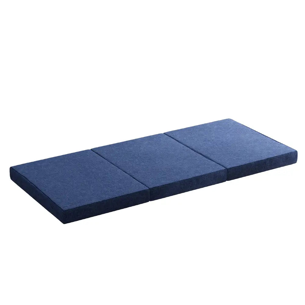 Giselle Bedding Foldable Mattress Folding Foam Single Blue - Furniture > Mattresses