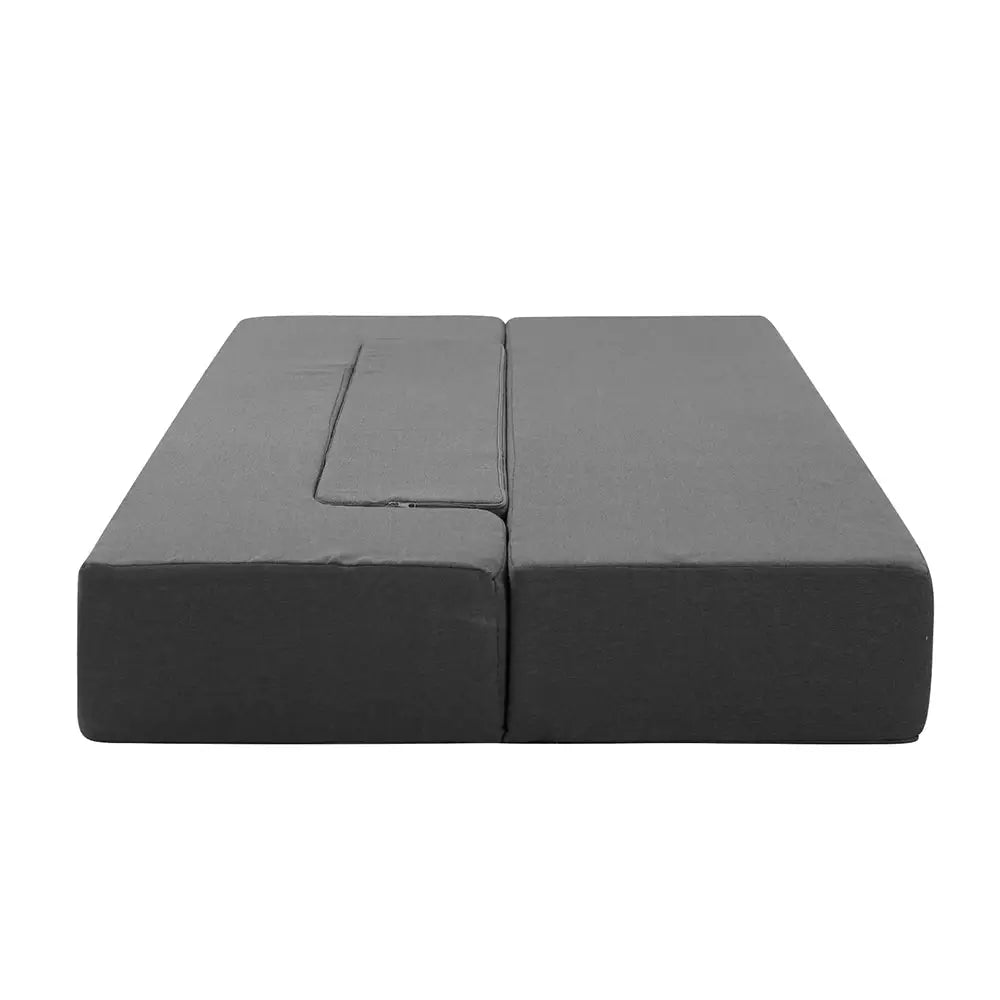 Giselle Bedding Foldable Mattress Folding Foam Sofa Bed Chair Grey - Furniture > Mattresses
