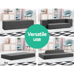 Giselle Bedding Foldable Mattress Folding Foam Sofa Bed Chair Grey - Furniture > Mattresses