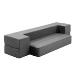 Giselle Bedding Foldable Mattress Folding Foam Sofa Bed Chair Grey - Furniture > Mattresses