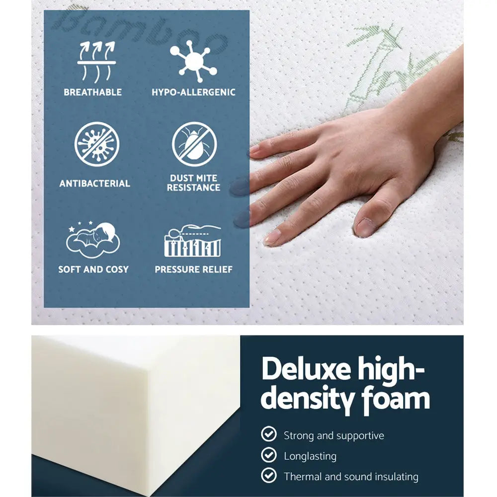 Giselle Bedding Foldable Mattress Folding Foam Sofa Bed Mat Bamboo - Furniture > Mattresses