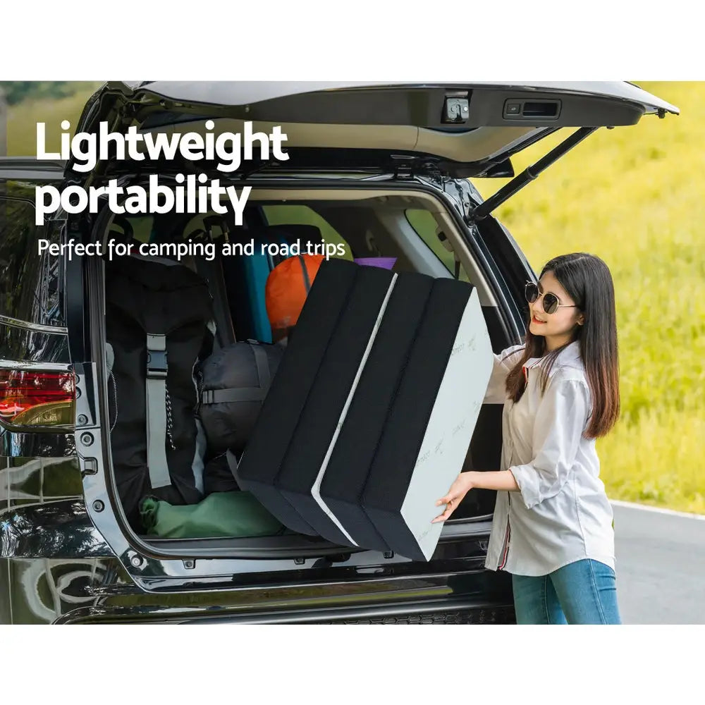 Giselle Bedding Foldable Mattress Folding Foam Sofa Bed Mat Bamboo - Furniture > Mattresses