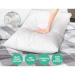 Giselle Bedding Goose Feather Down Pillow Luxury Twin Pack - Home & Garden > Bedding