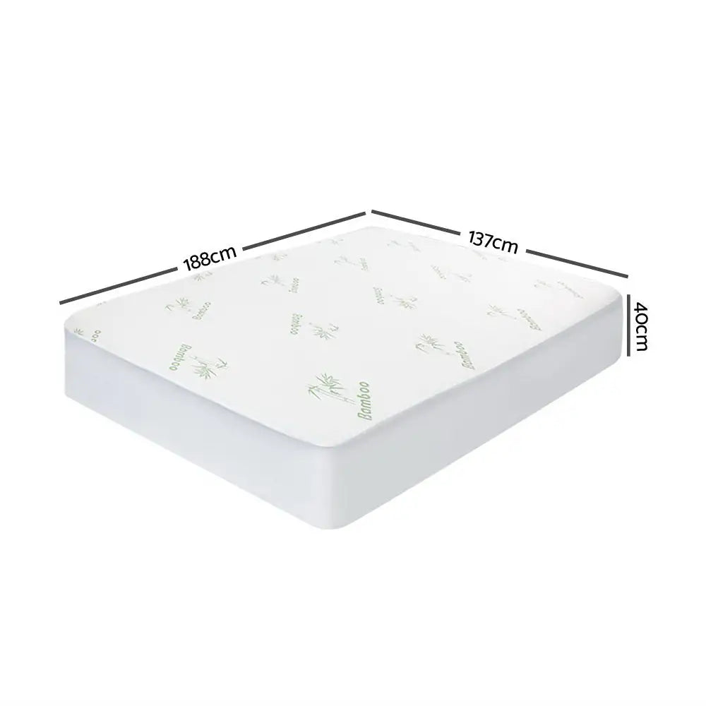 Giselle Bedding Mattress Protector Bamboo Double - Furniture > Mattresses